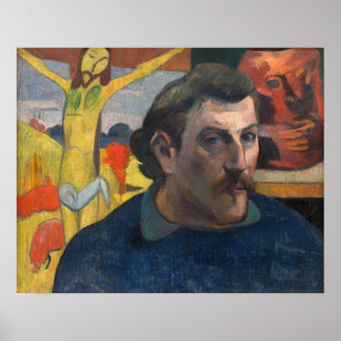 Affiche Paul Gauguin - Autoportrait au Christ jaune