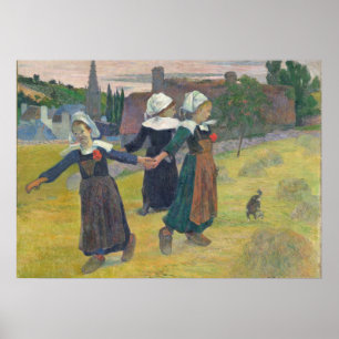 Affiche Paul Gauguin   Breton Girls Dancing, Pont-Aven, 18