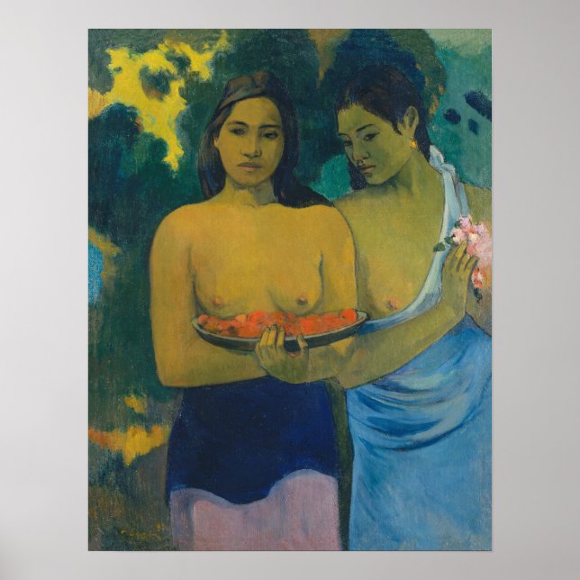 Affiche Paul Gauguin - Deux femmes tahitiennes (Devant)