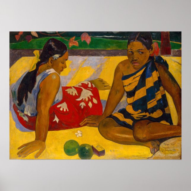 Affiche Paul Gauguin - Femmes tahitiennes / Parau Api (Devant)