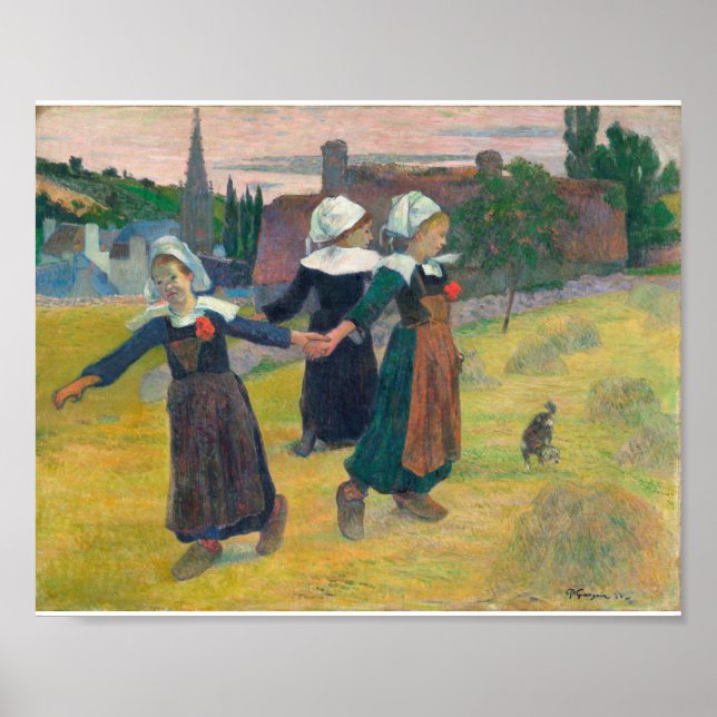Affiche Paul Gauguin - Filles bretonnes dansant (Devant)