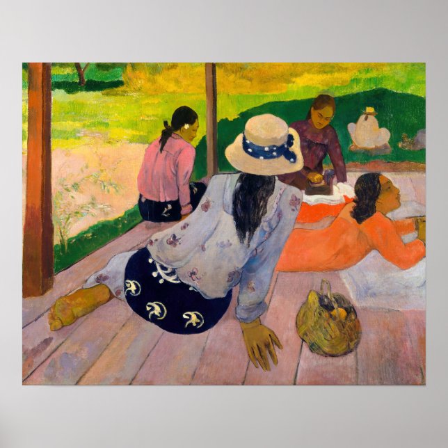 Affiche Paul Gauguin - La Sieste (Devant)