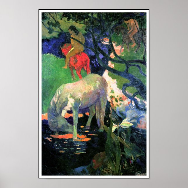 Affiche Paul Gauguin : Le cheval blanc (Devant)