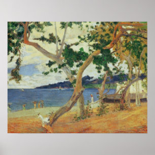 Affiche Paul Gauguin   par le bord de la mer, la
