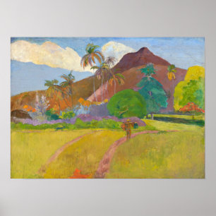 Affiche Paul Gauguin - Paysage tahitien
