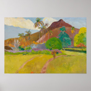 Affiche Paul Gauguin - Paysage tahitien