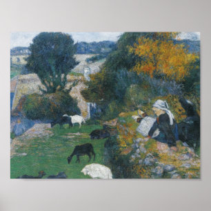 Affiche Paul Gauguin - The Breton Shepherdess