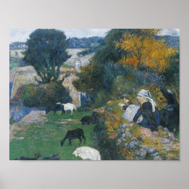 Affiche Paul Gauguin - The Breton Shepherdess (Devant)