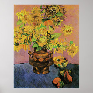 Affiche Paul Gauguin tournesols et mangues