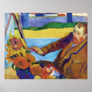 Affiche Paul Gauguin Vincent van Gogh Peinture tournesols
