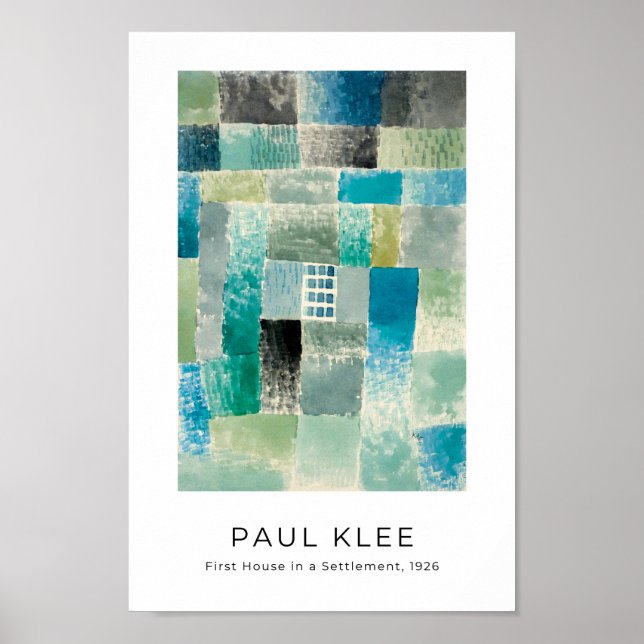 Affiche Paul Klee - Art Abstrait moderne coloré (Devant)