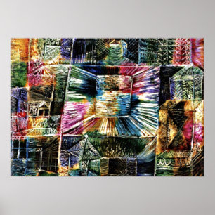 Affiche Paul Klee Art : Architecture des kiosques