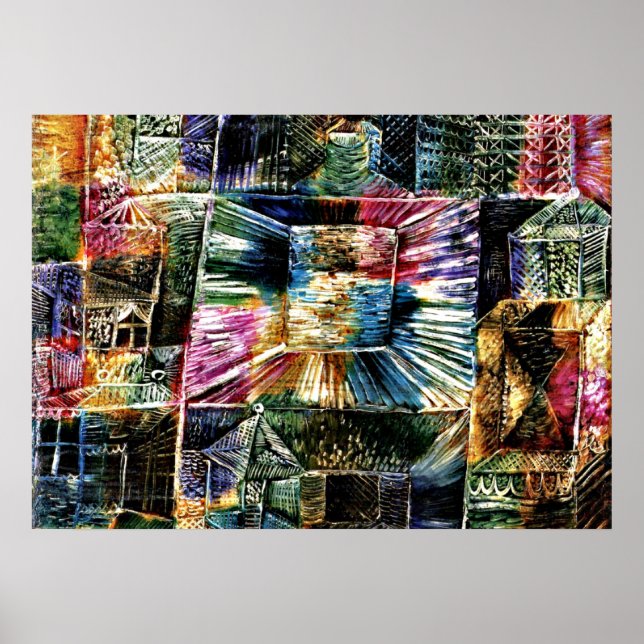 Affiche Paul Klee Art : Architecture des kiosques (Devant)