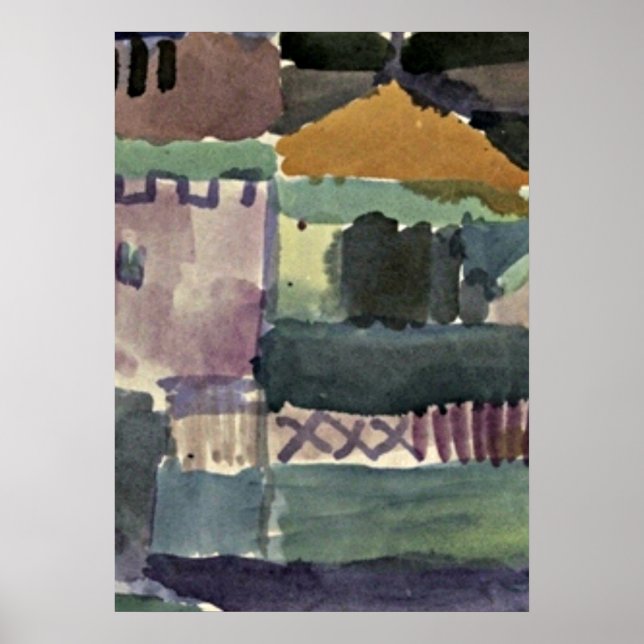 Affiche Paul Klee art : Dans les Maisons de Saint Germain (Devant)