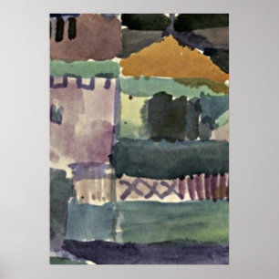 Affiche Paul Klee art : Dans les Maisons de Saint Germain
