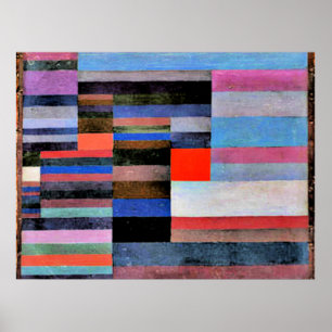 Affiche Paul Klee artwork, Fire in the Evening