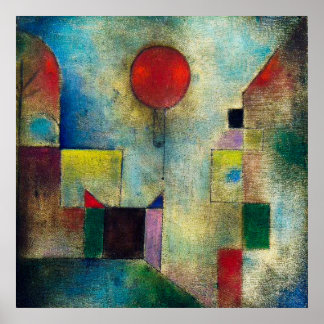 Affiche Paul Klee : Ballons rouges