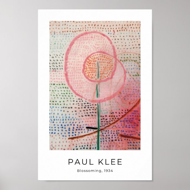 Affiche Paul Klee, Blossoming - Art Abstrait coloré (Devant)