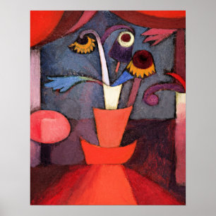 Affiche Paul Klee célèbre peinture, Fleur d'automne,