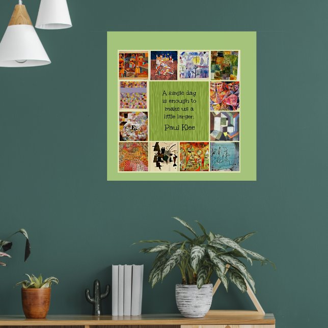 Affiche Paul Klee Collage et citation (Salon 1)