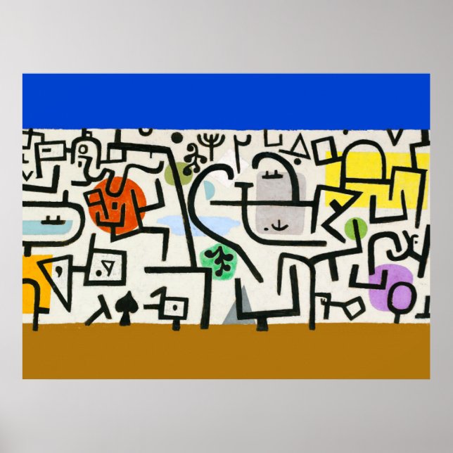 Affiche Paul Klee Expressionniste Abstrait Rich Harbour (Devant)