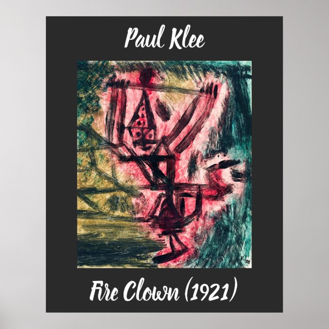 Affiche Paul Klee Fire Clown (Devant)