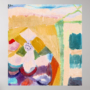 Affiche Paul Klee - Intérieur avec l'Horloge
