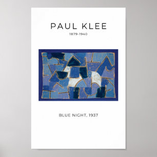 Affiche Paul Klee, Nuit Bleue - Art Abstrait Moderne