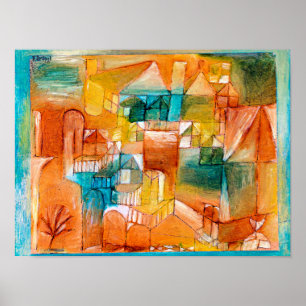 Affiche Paul Klee peinture, Fascade Brown-vert