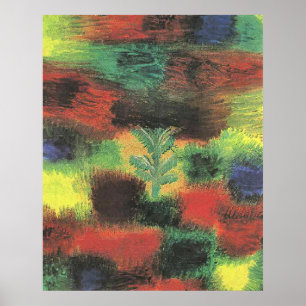 Affiche Paul Klee - Petit arbre parmi les arbustes