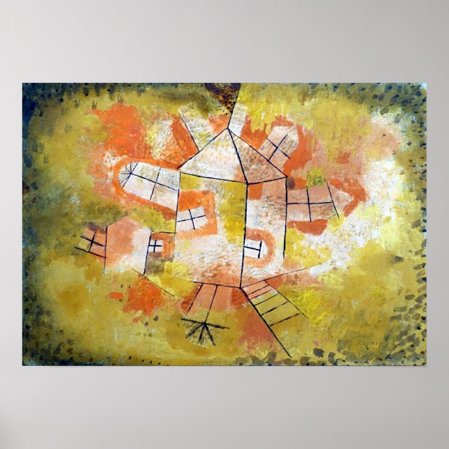 Affiche Paul Klee Revolving House (Devant)