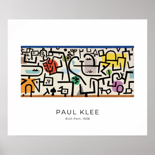 Affiche Paul Klee, Rich Port Abstrait Art Moderne (Devant)