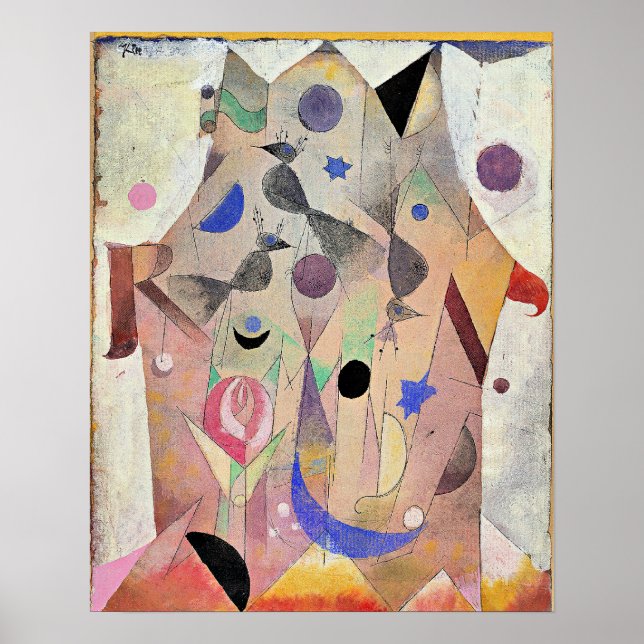 Affiche Paul Klee - Rossignols persans, (Devant)