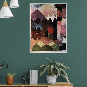 Affiche Paul Klee - Sèche-cheveux dans le jardin de Marc,
