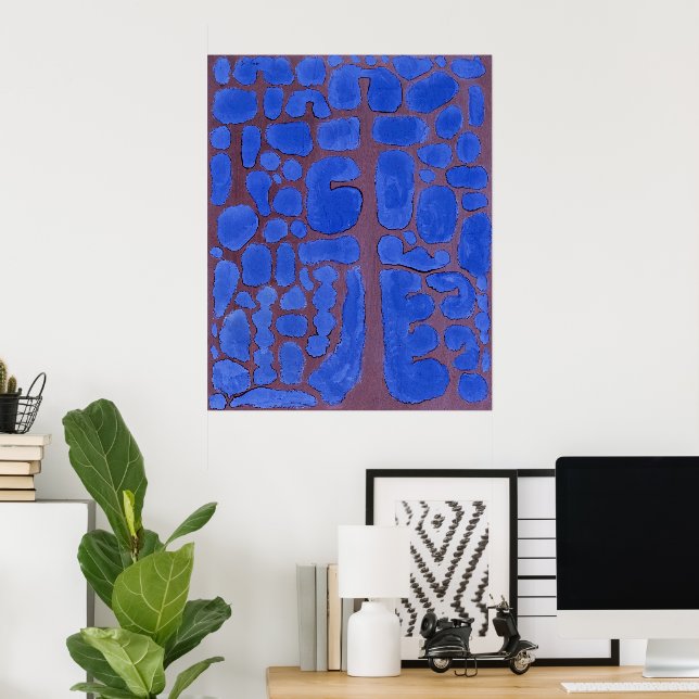 Affiche Paul Klee, Tard dans la soirée, regardant dehors.. (Bureau à domicile)
