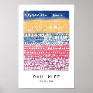 Affiche Paul Klee, Vieille Ville, 1928 - Art Abstrait colo