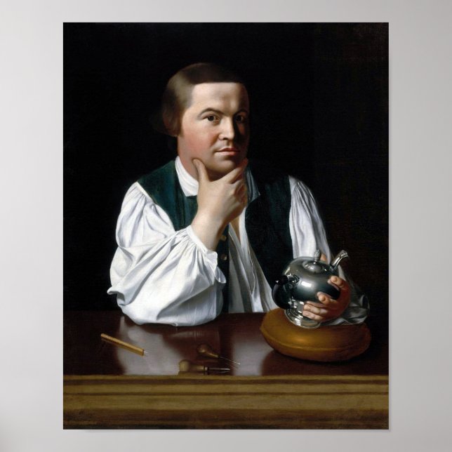 Affiche Paul Revere Portrait - John Singleton Copley 1768 (Devant)