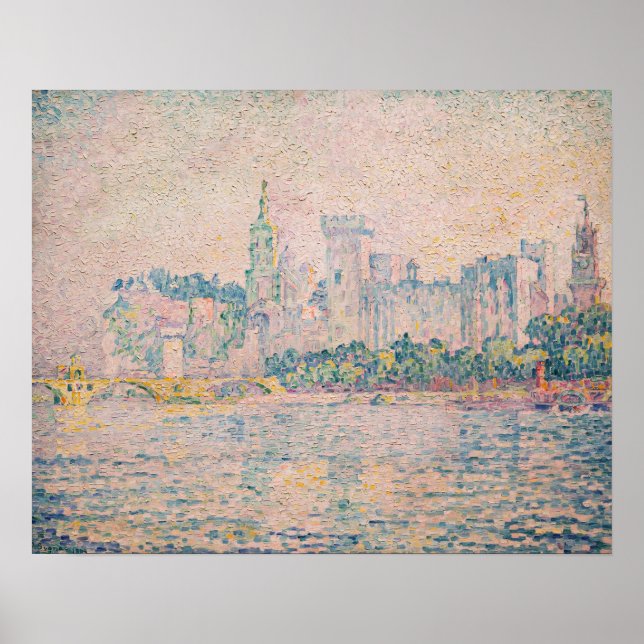 Affiche Paul Signac - Avignon, matin (Devant)
