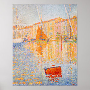 Affiche Paul Signac - La Bouée Rouge, Saint-Tropez