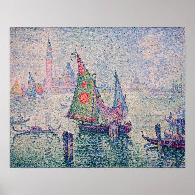 Affiche Paul Signac - La Voile Verte (Devant)