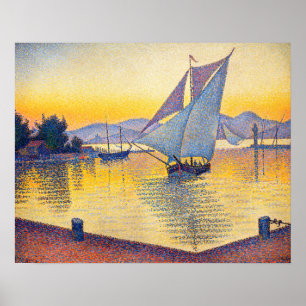 Affiche Paul Signac - Le Port au coucher du soleil, Opus 2