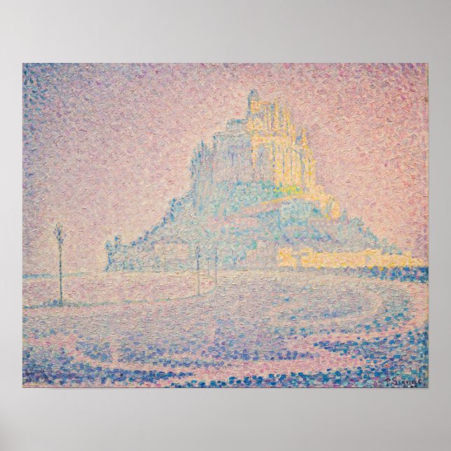 Affiche Paul Signac - Mont Saint Michel Brouillard et Sole (Devant)