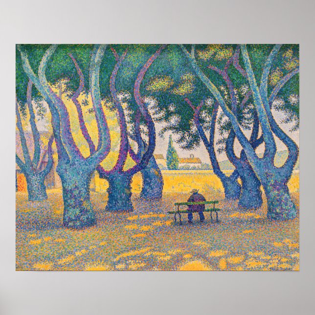 Affiche Paul Signac - Place des Lices, Saint-Tropez (Devant)