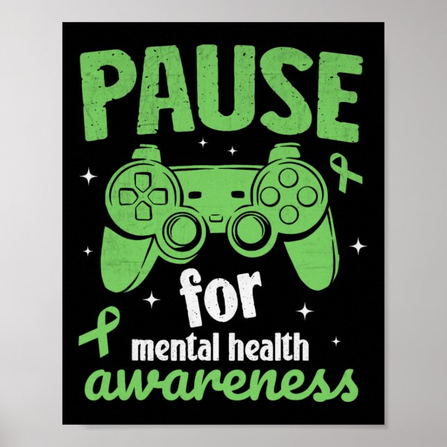 Affiche Pause de jeu pour la sensibilisation à la santé me (Devant)