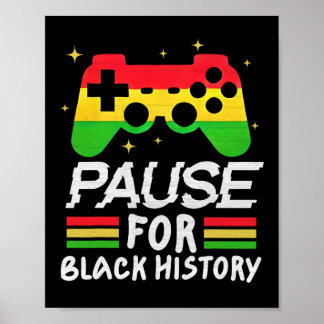 Affiche Pause Pour Le Mois De L'Histoire Des Noirs Garçons