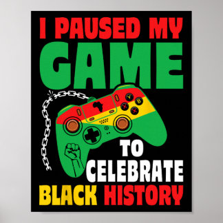 Affiche Pause Pour Le Mois De L'Histoire Des Noirs Garçons
