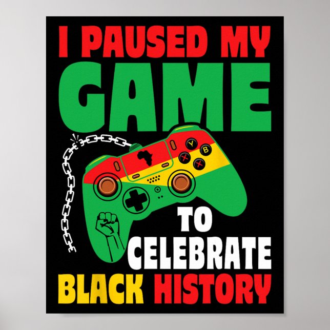 Affiche Pause Pour Le Mois De L'Histoire Des Noirs Garçons (Devant)
