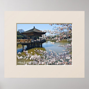 Affiche Pavillon Ukimi-do : Fleur de cerisier ポ タ