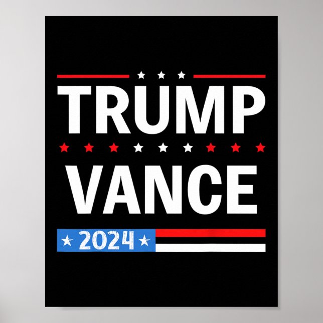 Affiche Pavillon Vote 47 Trump Vance 2024 Vp Vice-Présiden (Devant)