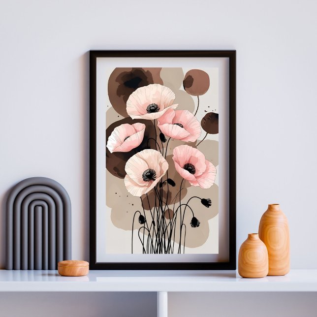 Affiche Pavot en Fleur Attaché à la Terre (Créateur téléchargé)